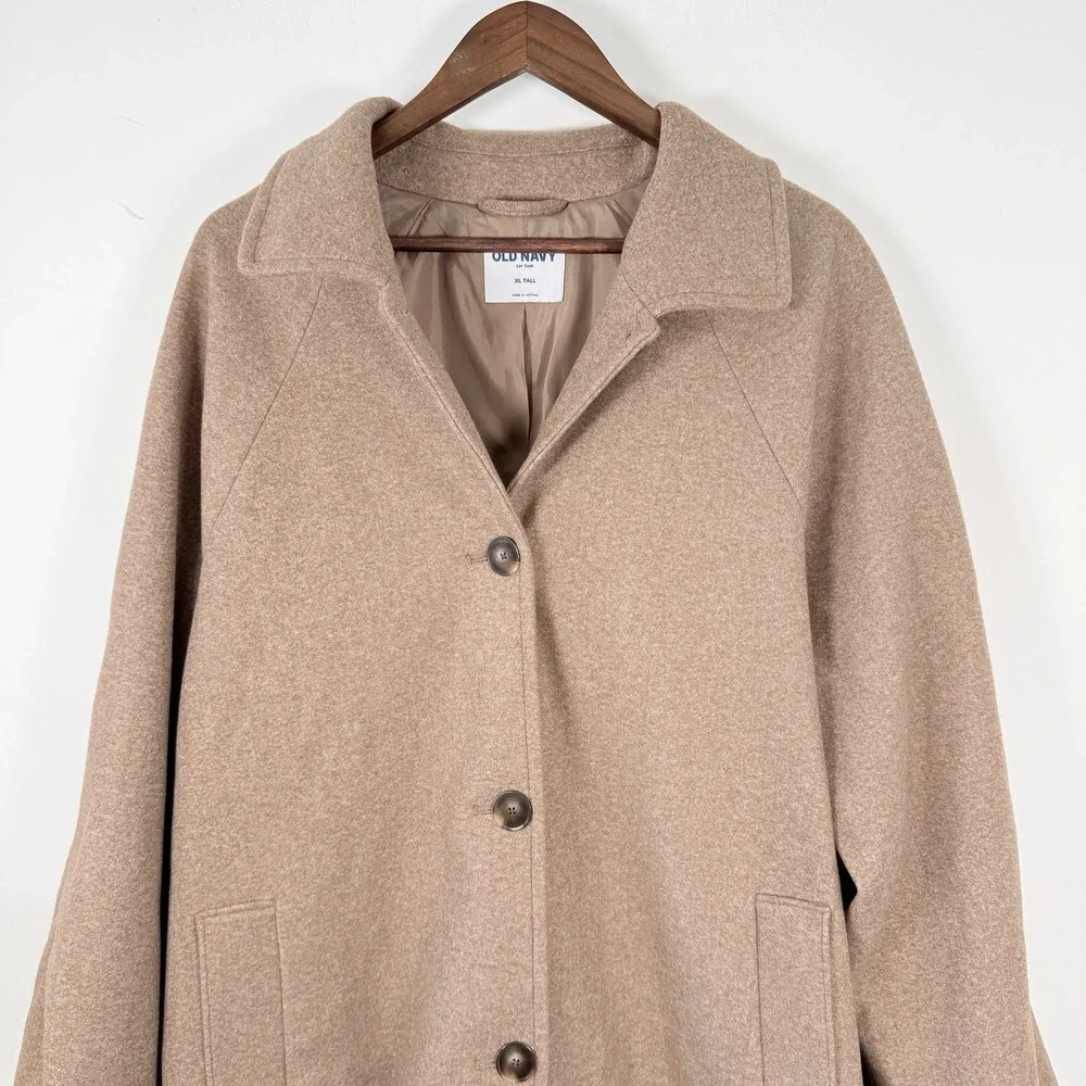 Old Navy Trench Coat Soft Women's XL‎ Tall Light Brown